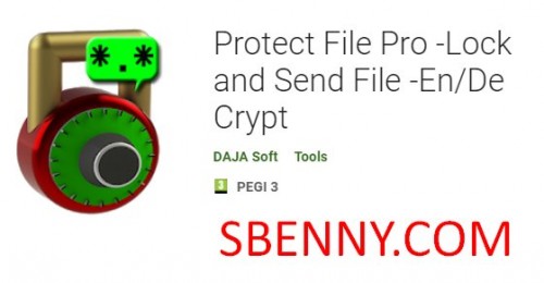 Protéger le fichier Pro -Verrouiller et envoyer le fichier -En/De Crypt APK