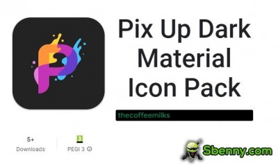 Pix Up Dark Material Icon Pack MOD APK