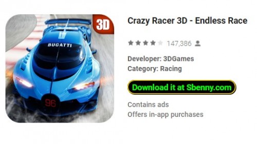 Crazy Racer 3D - Endloses Rennen MOD APK