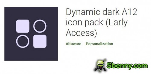 Dynamic dark A12 icon pack MOD APK
