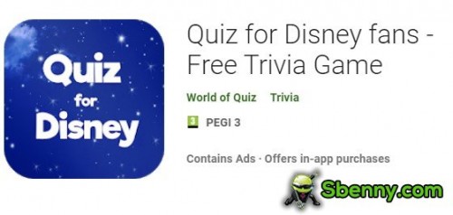 Questionário para fãs da Disney - Trivia Game MOD APK grátis