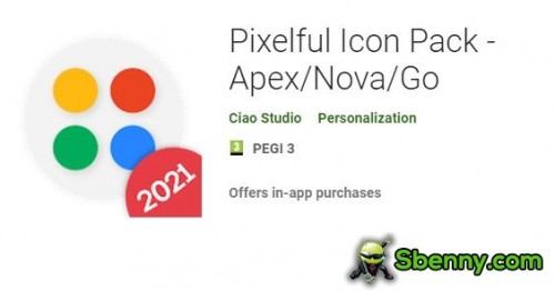 Pakkett ta 'Ikoni Pixelful - APK MOD Apex / Nova / Go