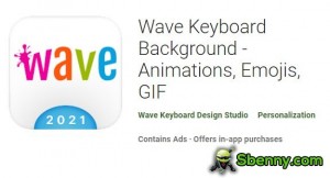 Wave Keyboard Background - انیمیشن ها ، Emojis ، GIF MOD APK
