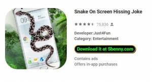 Змея на экране шипящая шутка MOD APK