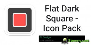 Flat Dark Square - Paquete de iconos MOD APK