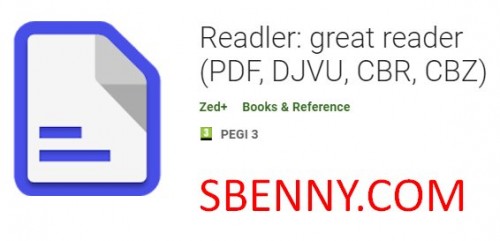 Readler: great reader (PDF, DJVU, CBR, CBZ)