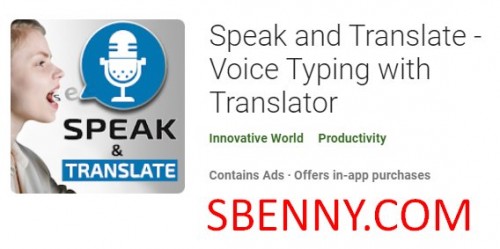 Sprechen und Übersetzen - Voice Typing mit dem Übersetzer MOD APK