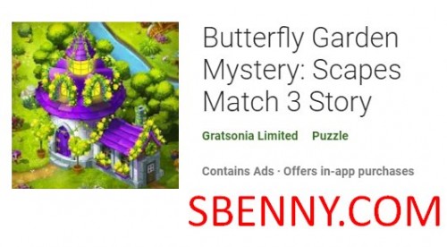 Mistério do jardim de borboletas: Scapes Match 3 Story MOD APK