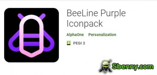دانلود BeeLine Purple Iconpack MOD APK