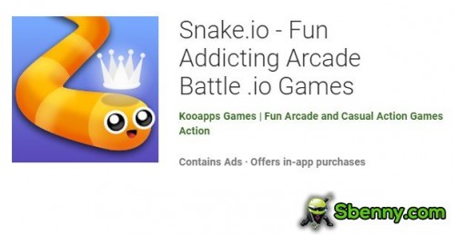 Snake.io - Pjaċir Addicting Arcade Battle. Logħob MOD APK