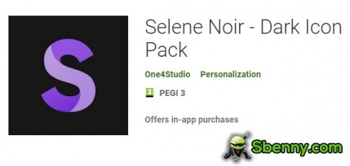 Selene Noir - пакет темных значков MOD APK