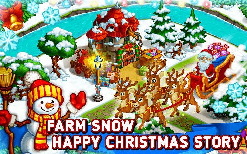 Farm Snow: Happy Christmas Story con juguetes y Papá Noel MOD APK