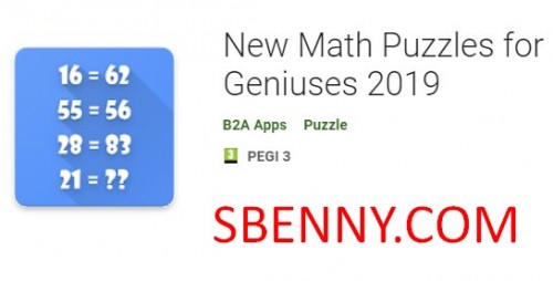 Nuovi puzzle matematici per Geniuses 2019