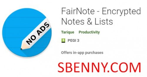 FairNote - Encrypted Notes &amp; Lists MOD APK