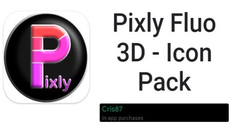 Pixly Fluo 3D - Pacchetto icone MOD APK