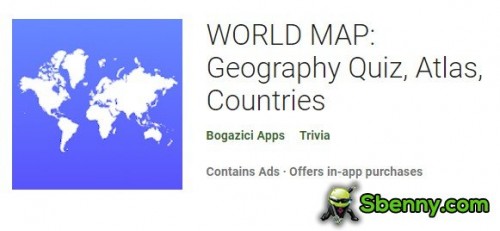 MAPA ŚWIATA: Quiz geograficzny, Atlas, Kraje MOD APK