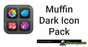 Pakiet ikon Muffin Dark MOD APK