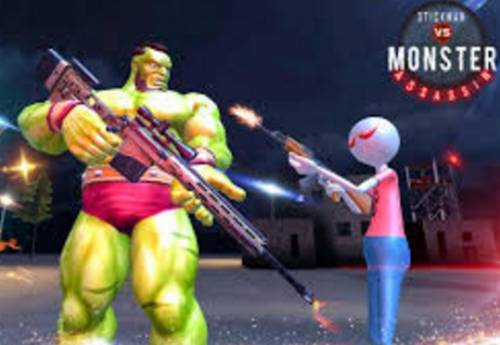 American Monster vs Stickman Sniper Modern Combat MOD APK