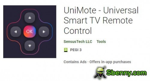 UniMote - универсальный пульт дистанционного управления Smart TV MOD APK
