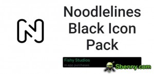 Paquete de íconos negros de Noodlelines MOD APK