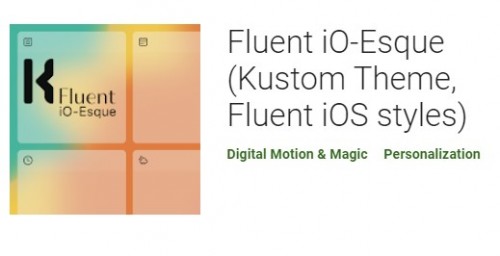 Fluent iO-Esque (Kustom 테마, Fluent iOS 스타일)