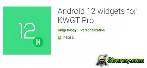 Android 12 widgetek a KWGT Pro APK -hoz