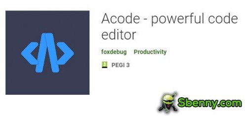 Acode - výkonný editor kódu APK