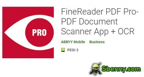 Aplikace FineReader PDF Pro-PDF Skener dokumentů + OCR APK