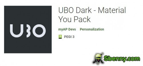 UBO Dark - Material que você embala MOD APK