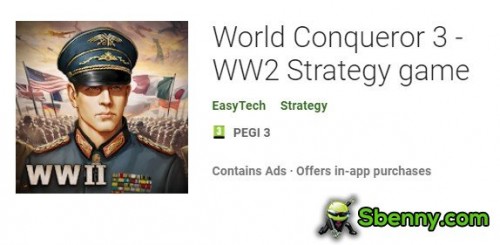 World Conqueror 3 - Jogo de estratégia da 2ª Guerra Mundial MOD APK