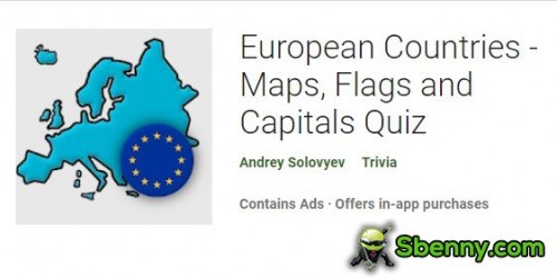 European Countries - Maps, Flags and Capitals Quiz MOD APK