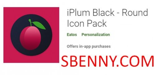 iPlum Black - Pacchetto icone rotonde MOD APK