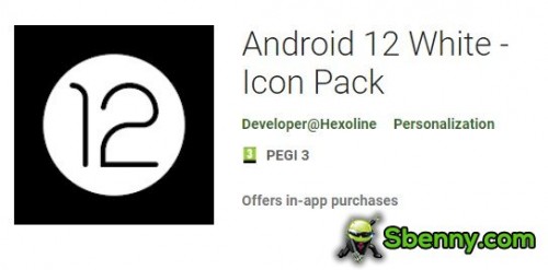 Android 12 White - Paquete de iconos MOD APK