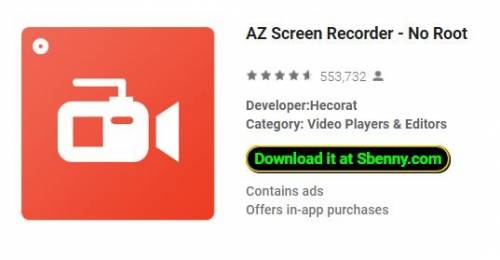 AZ Screen Recorder - Bez kořenového MOD APK