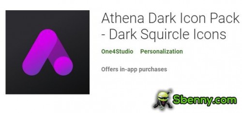 Paquete de iconos Athena Dark - Iconos de Squircle oscuro MOD APK