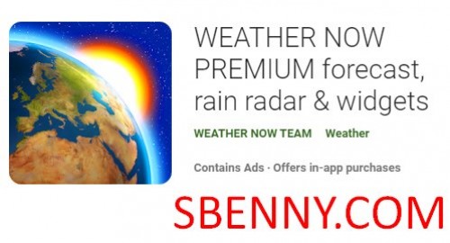 WEATHER NOW PREMIUM forecast, rain radar &amp; widgets MOD APK
