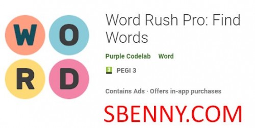 Word Rush Pro: APK para encontrar palavras