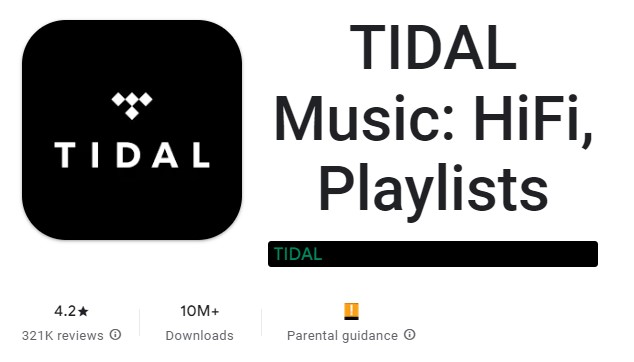 TIDAL Music: HiFi, descarga de listas de reproducción