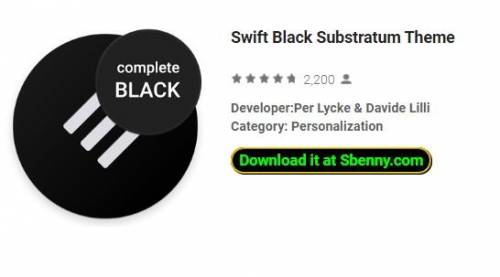 APK של ערכת נושא של Swift Black Substratum