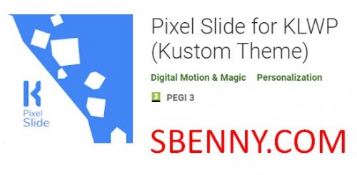 Diapositiva de píxeles para KLWP (Kustom Theme)