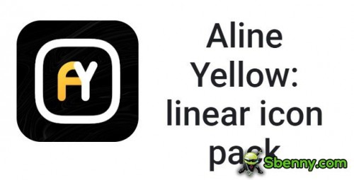 Aline Yellow: linear icon pack MOD APK