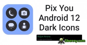 Pix You Android 12 Icônes sombres MOD APK
