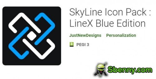 بسته SkyLine Icon Pack: LineX Blue Edition MOD APK