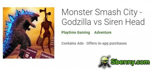 Monster Smash City - Godzilla contre Siren Head MOD APK