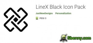 Pakiet ikon LineX Black MOD APK