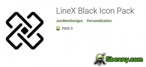 Paquete de iconos negros LineX MOD APK