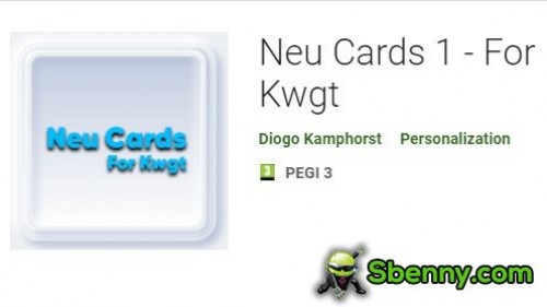 Neu Cards 1 - Para APK Kwgt