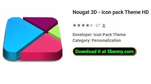 Nougat 3D - pack d'icônes Thème HD APK