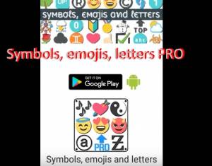 Symbole, emotikony, litery PRO APK