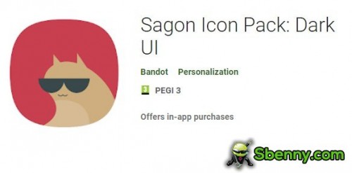 Sagon Icon Pack: Dunkle Benutzeroberfläche MOD APK